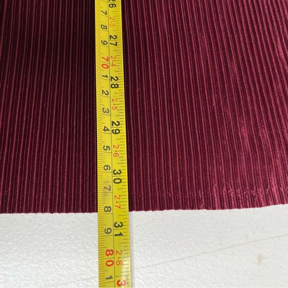 Vintage Maxima Burgundy Accordion Pleat Round Neck Long Sleeve Tunic Women Med - Picture 9 of 10